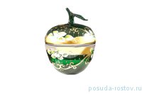 Вазочка 10,5 см с крышкой-яблоко &quot;Лепка зелёная&quot; SC / 151715