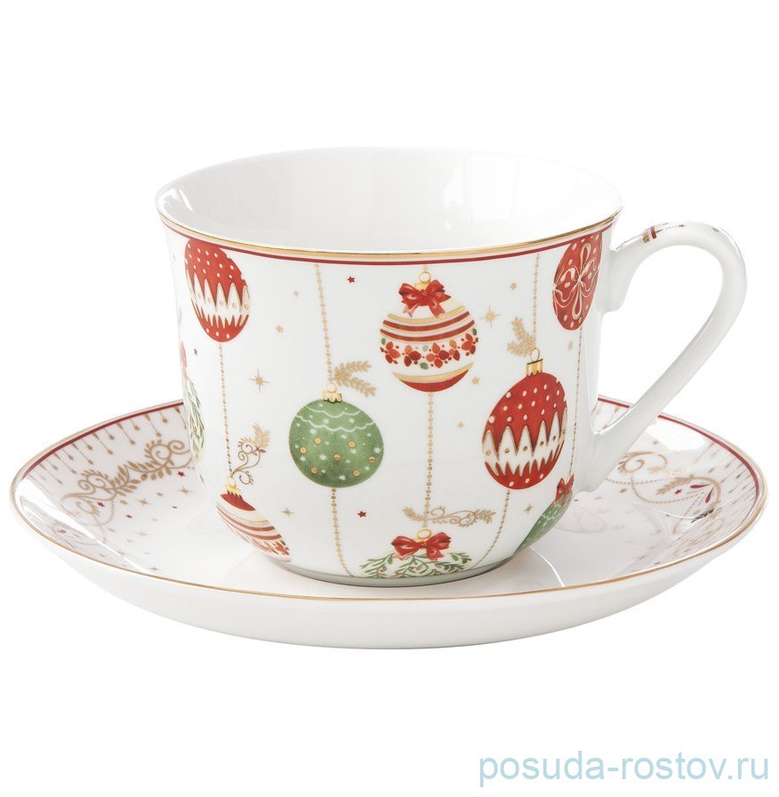 Чайная пара 370 мл "Christmas Eve /Новогодние шары" (подарочная упаковка) / 362190