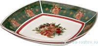 Салатник 33 х 33 х 5 см квадратный зелёный &quot;Christmas Collection /Подарок&quot; / 192374