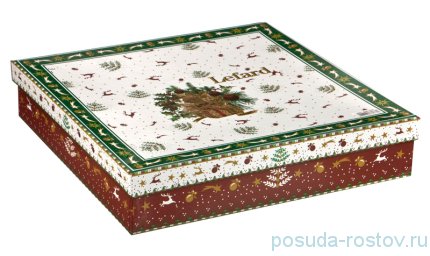 Салатник 33 х 33 х 5 см квадратный зелёный &quot;Christmas Collection /Подарок&quot; / 192374