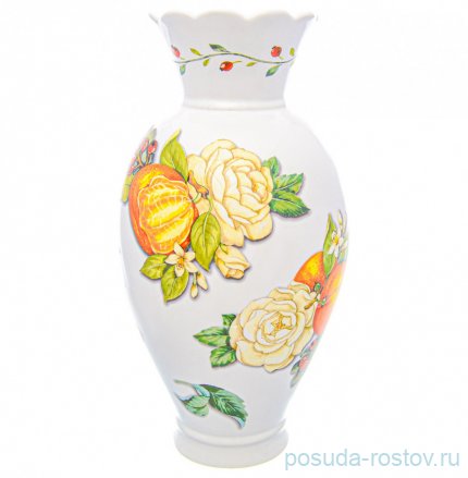 Ваза для цветов 37 см &quot;Artigianato ceramico /Апельсин и роза&quot; / 228361