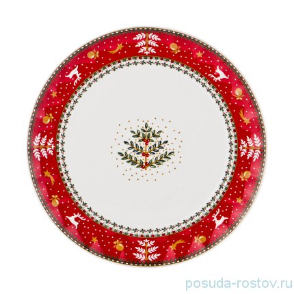 Блюдо 20 см круглое &quot;Christmas Collection /Красная&quot; / 198760