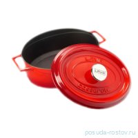 Кастрюля 29 см с крышкой овальная 4,8 л &quot;Lava /Red&quot; / 223357