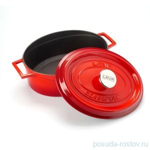Кастрюля 29 см с крышкой овальная 4,8 л &quot;Lava /Red&quot; / 223357