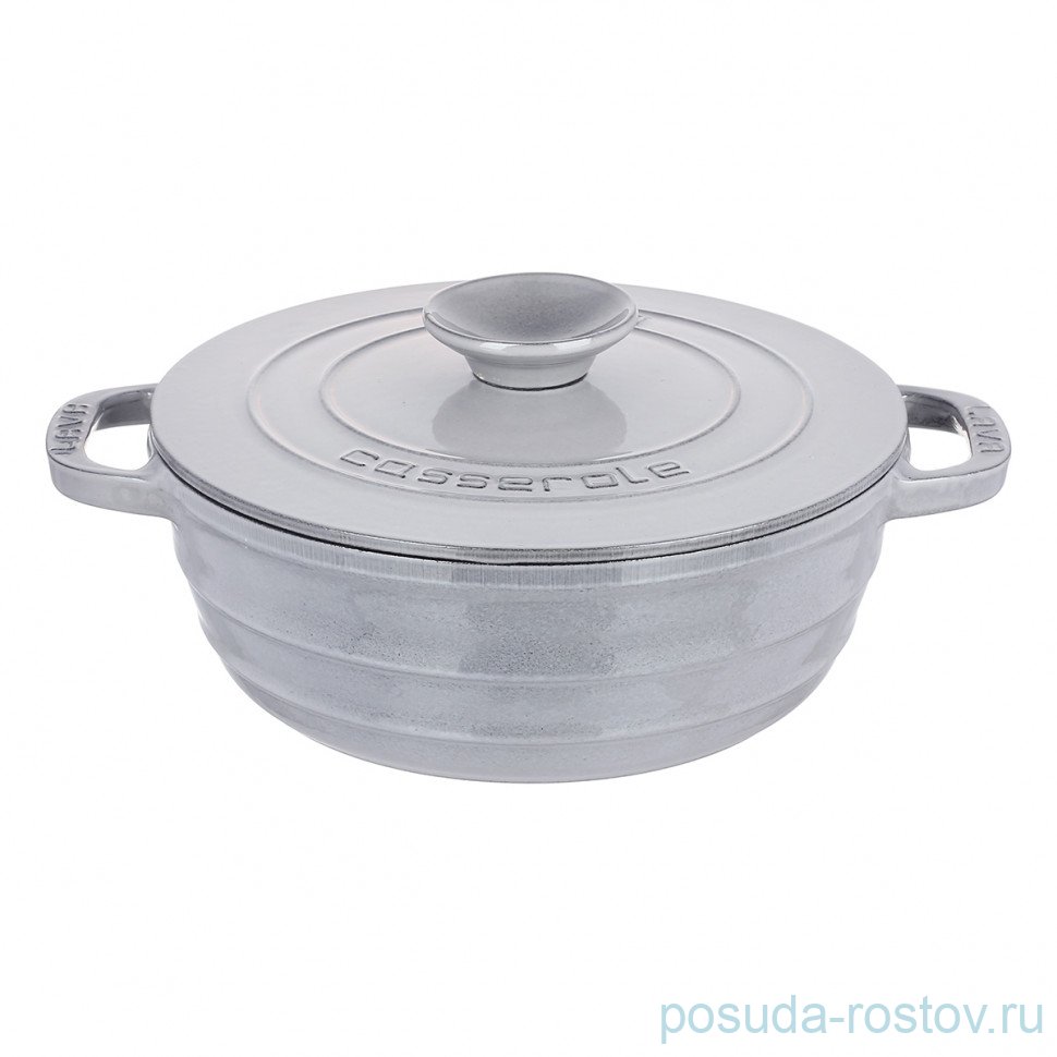 Кастрюля 28 см с крышкой 5,2 л "Lava /Majolica Grey" / 336047