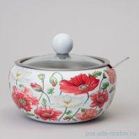 Сахарница 450 мл &quot;Белые маки&quot; / 365436