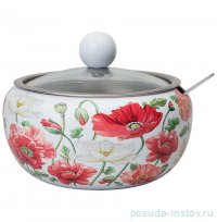 Сахарница 450 мл &quot;Белые маки&quot; / 365436