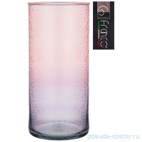 Ваза для цветов 12 х 26 см &quot;Cilindro violet pink drops&quot; / 288734