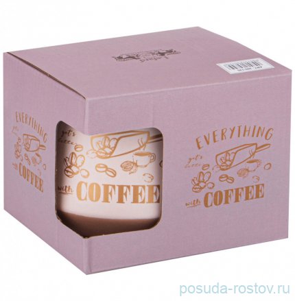 Кружка 470 мл бело-кремовая &quot;Coffemania /Everything Coffee&quot; / 301247
