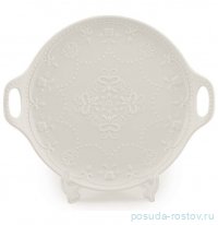 Блюдо 25 х 30 х 2,5 см круглое с ручками &quot;Маршмеллоу&quot; / 327831