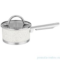 Ковш 14 х 7,5 см со стеклянной крышкой 1 л белый &quot;agness&quot; / 252167