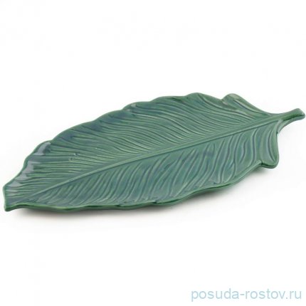 Блюдо 40 см Лист зелёное &quot;Yesil&quot; / 287541