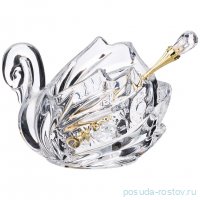 Икорница 11 х 7 х 8,5 см с ложкой &quot;muza crystal&quot; / 206056