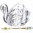 Икорница 11 х 7 х 8,5 см с ложкой &quot;muza crystal&quot; / 206056