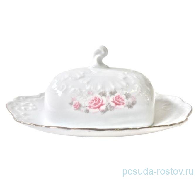 Масленка "Рококо /577 /Серая роза /золото" / 149060