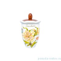 Банка для сыпучих продуктов 19 см с деревянной крышкой Кофе &quot;Artigianato ceramico /Ботанический сад&quot; / 228257