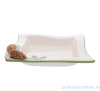 Блюдо 23 см квадратное &quot;christmas world /pinecone&quot; / 270951