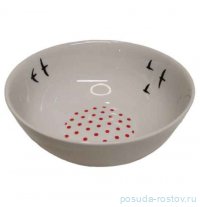 Салатник 16 см 1 шт. красный узор  &quot;Be free&quot; / 313727