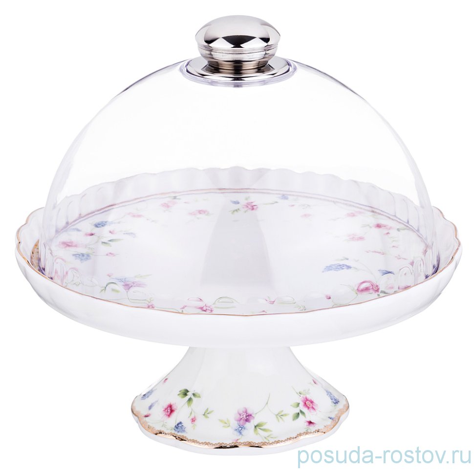 Тортница 20 см н/н с крышкой "Мускари" / 189473