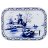 Поднос сервировочный 40 х 29 х 1,5 см прямоугольный &quot;Agness /Blau weiss&quot; / 170846