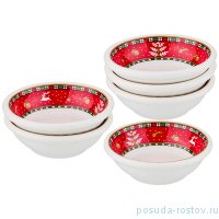 Набор розеток 7 х 7 х 2 см 6 шт &quot;christmas collection /красная&quot; / 192116