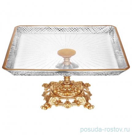 Блюдо 24 x 24 x 12 см квадратное н/н металл &quot;Prestij&quot; / 292547