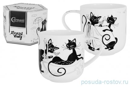 Кружка 500 мл &quot;Crazy Cats /Кошка в ванне&quot; / 291440
