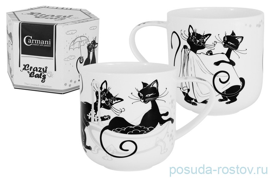 Кружка 500 мл "Crazy Cats /Кошка в ванне" / 291440
