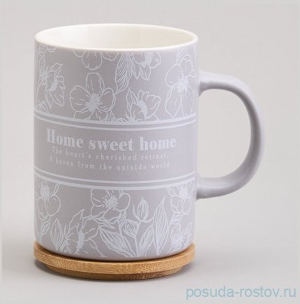 Кружка 400 мл с бамбуковой крышкой 8 х 10,9 см &quot;Loving family&quot; / 368919