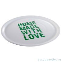 Тарелка для пиццы 33 см зеленая &quot;Tescoma /HOME MADE WITH LOVE&quot; / 145610