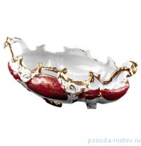 Фруктовница 40 см Ладья &quot;Ювел /Красный с золотым узором&quot; (подарочная упаковка) / 095739