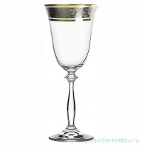 Бокал для красного вина 250 мл 1 шт &quot;Анжела /Цветочный узор на платине&quot; / 121014
