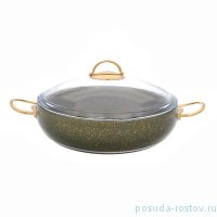 Жаровня 28 см с крышкой антипригарное покрытие оливковая &quot;Leydi /Repast&quot; / 236536