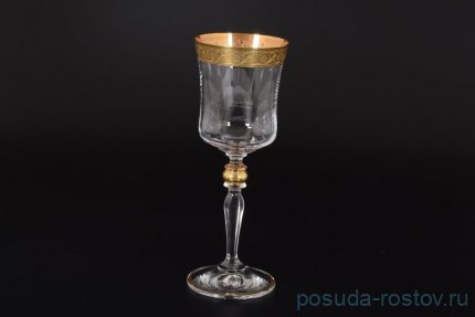 Бокалы для белого вина 180 мл 6 шт &quot;Грейс /Золотой цветочный кант&quot; / 125719