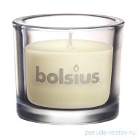 Свеча 8 х 9,2 см в стекле кремовая &quot;Classic /Bolsius&quot; (время горения 29 ч) / 278259