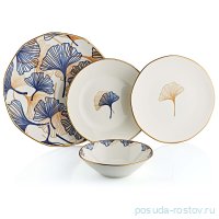 Набор тарелок 24 предмета на 6 персон &quot;Blue Ginkgo&quot; / 284351
