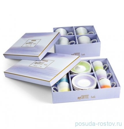 Набор кружек 320 мл 4 шт &quot;myCOFFEE /Pastels&quot; / 247496