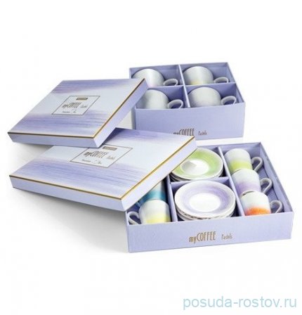 Набор кружек 320 мл 4 шт &quot;myCOFFEE /Pastels&quot; / 247496
