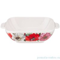 Салатник 19 х 15 х 5 см прямоугольный с ручками &quot;Маки&quot; / 272622