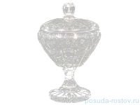 Вазочка 15 см с крышкой н/н &quot;S.Crystal /Хрусталь резной&quot; / 083828