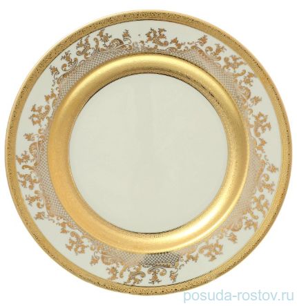 Блюдо 30 см круглое &quot;Констанц /Cream Gold 9320 /Золотая лента&quot; / 137628