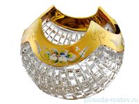Ваза для конфет 18 см &quot;A.Crystal /Хрусталь с золотом&quot; / 103655