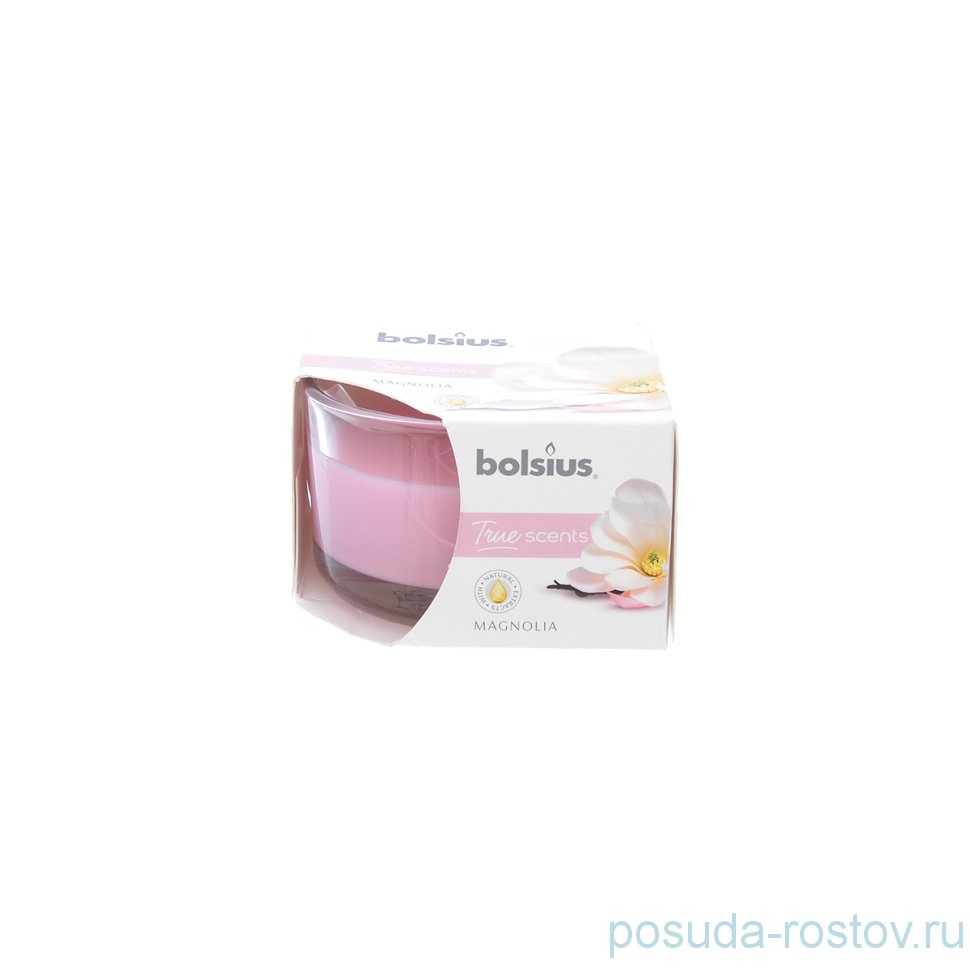 Свеча ароматическая 5 х 8 см в стекле "Магнолия /Bolsius" / 257233