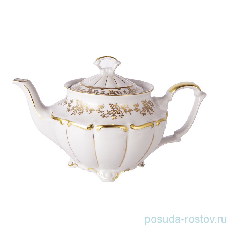 Заварочный чайник 1,1 л "Мария-Тереза /Золотые веточки /Белая" / 229251