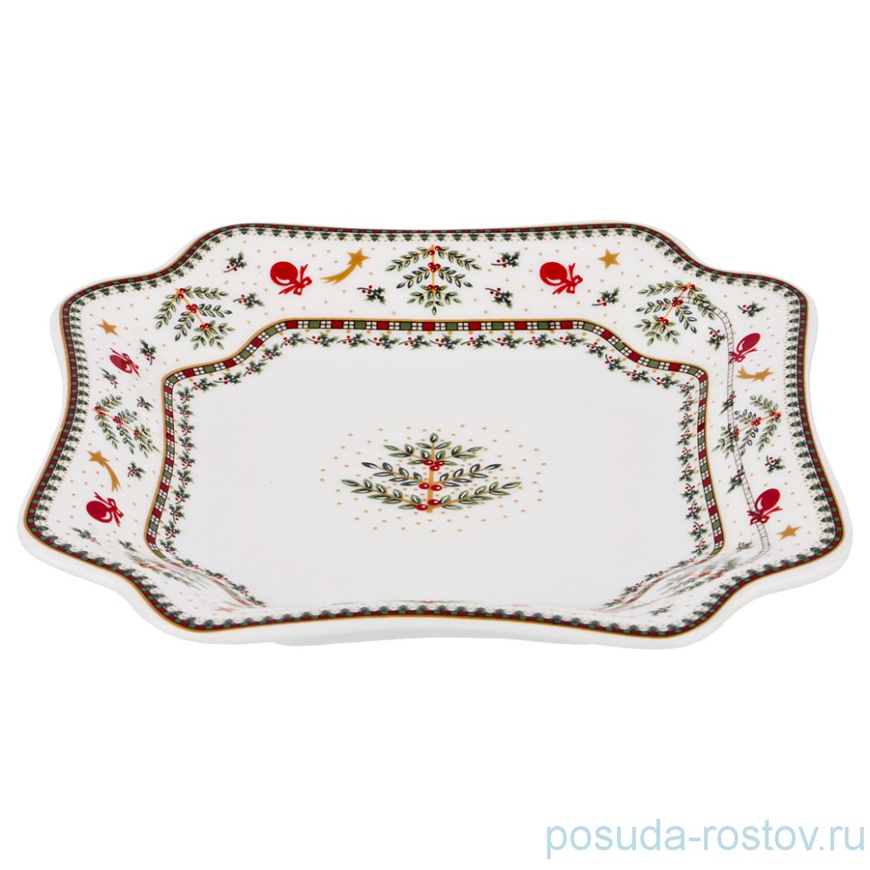 Блюдо 18 х 18 х 2,5 см квадратное "Christmas Collection" / 192117