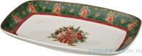 Блюдо 30 х 19 см прямоугольное зелёное &quot;Christmas Collection /Подарок&quot; / 192376
