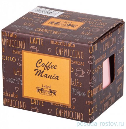 Кружка 310 мл пудровая &quot;Coffemania /Счастье в простых вещах&quot; / 322944