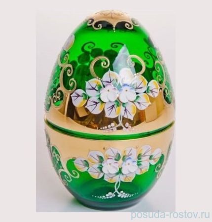 Вазочка с крышкой - яйцо &quot;Лепка зелёная&quot; / 057417