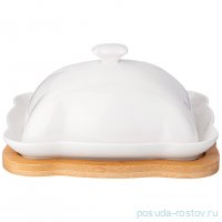 Маслёнка 19 х 15,2 х 1,2 см на деревянной подставке &quot;native&quot; / 334688