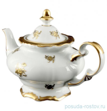 Заварочный чайник 1,2 л &quot;Роза золотая /золото&quot;  / 097274